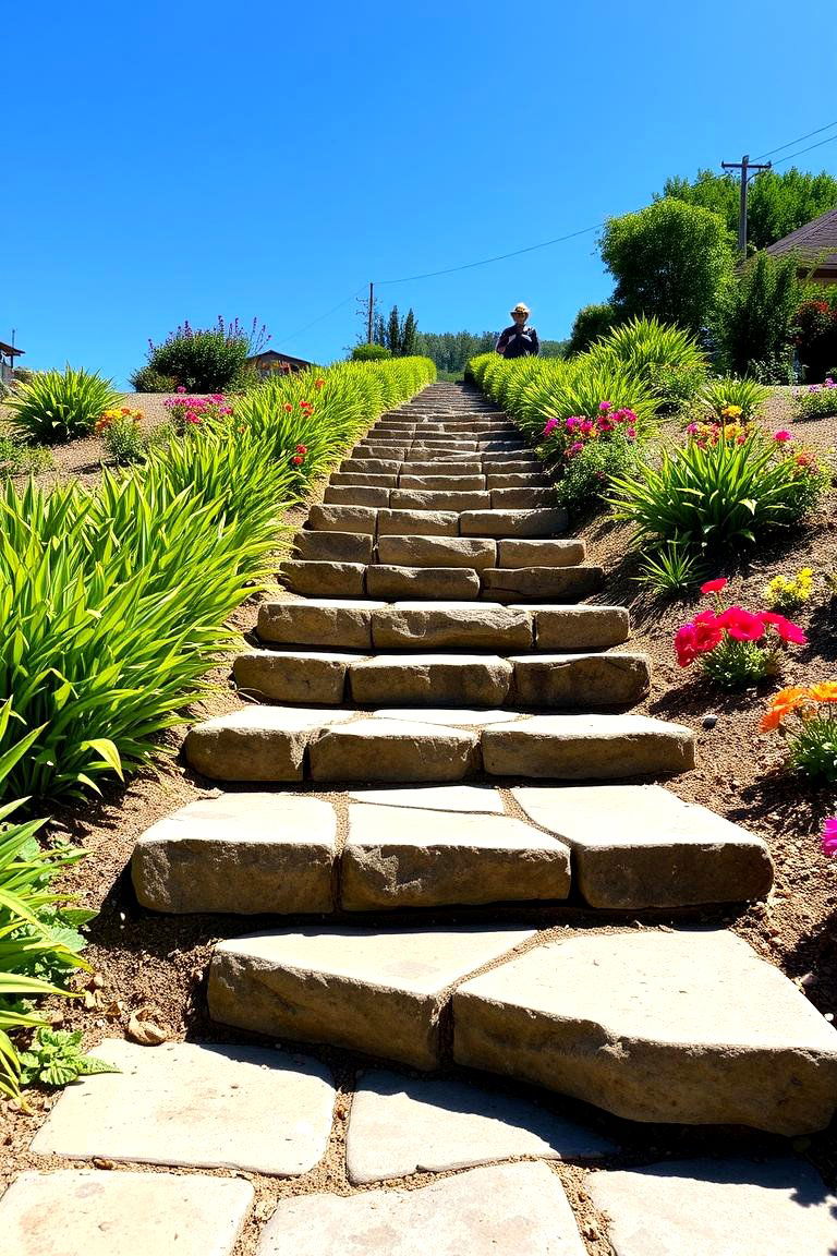 Easy Installation Process - 24 Flagstone Steps