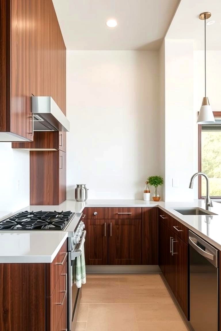 Easy Maintenance for Everyday Convenience - 24 Dark Wood Kitchen Cabinets