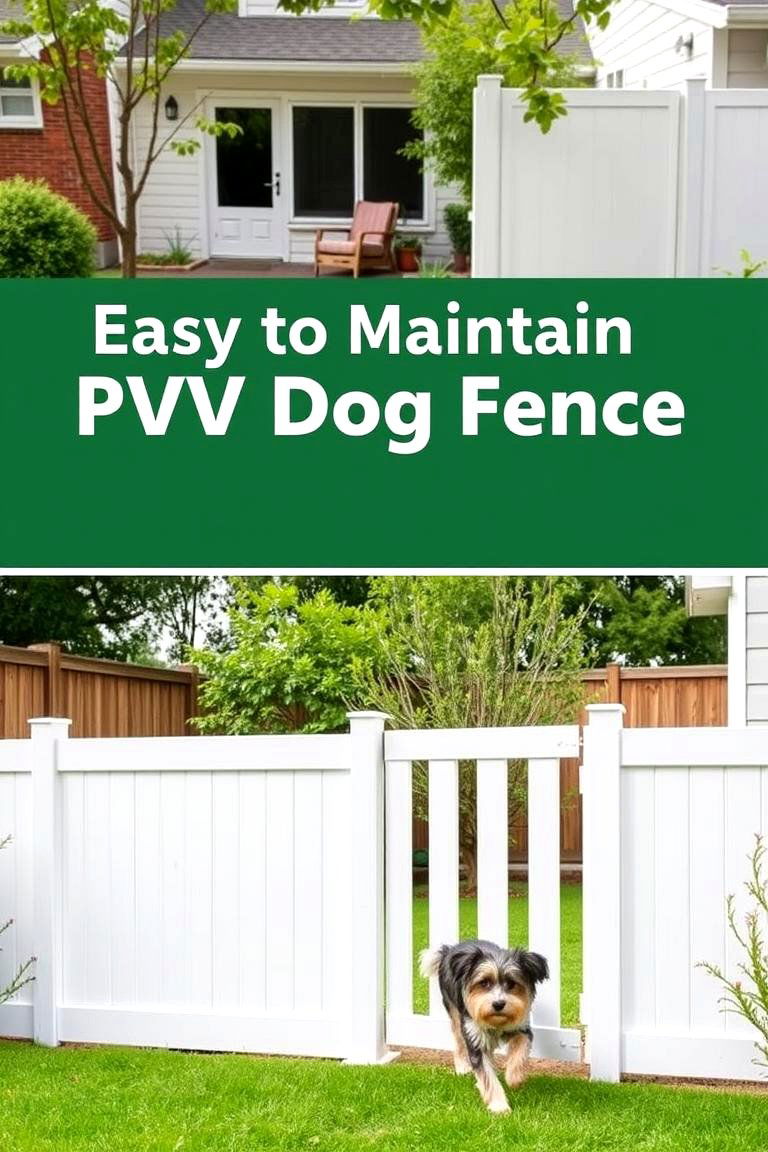 Easy to Maintain PVC Dog Fence - 24 Dog Fence Ideas