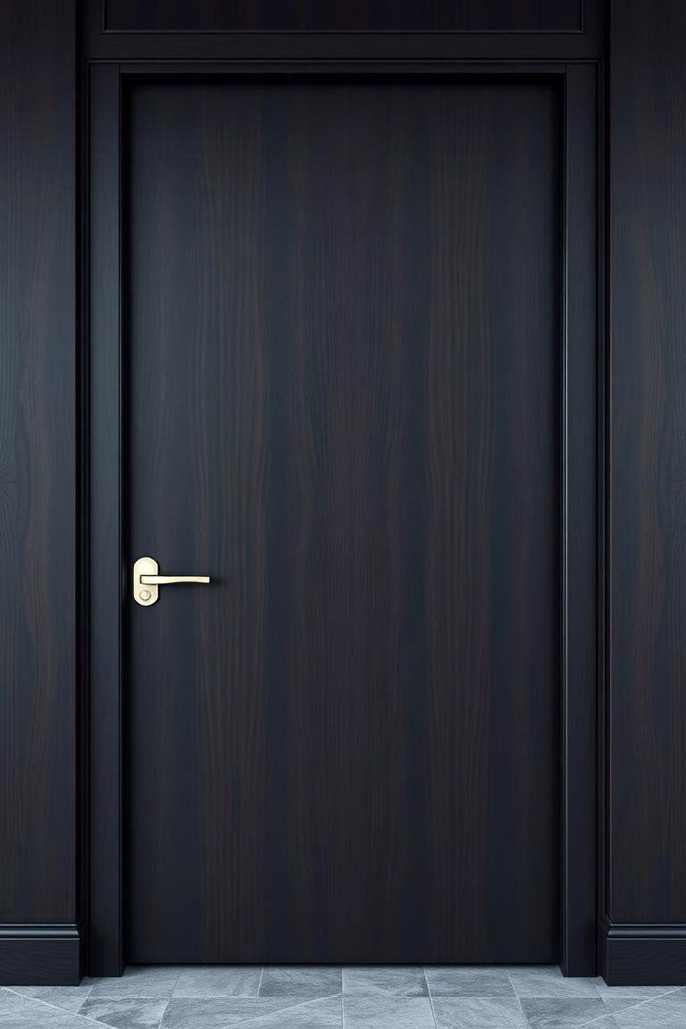 Ebony Elegance - 24 Stained Front Door Ideas