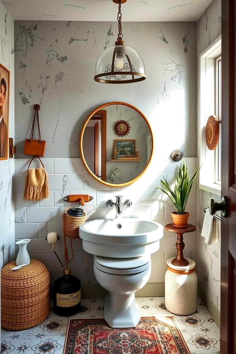 Eclectic Accessories - 24 Boho Bathroom Ideas
