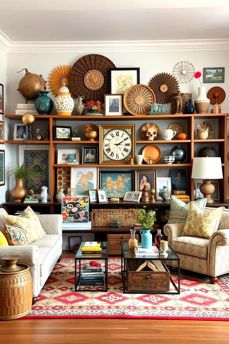 Eclectic Accessory Collection - 24 Joanna Gaines Living Room Ideas