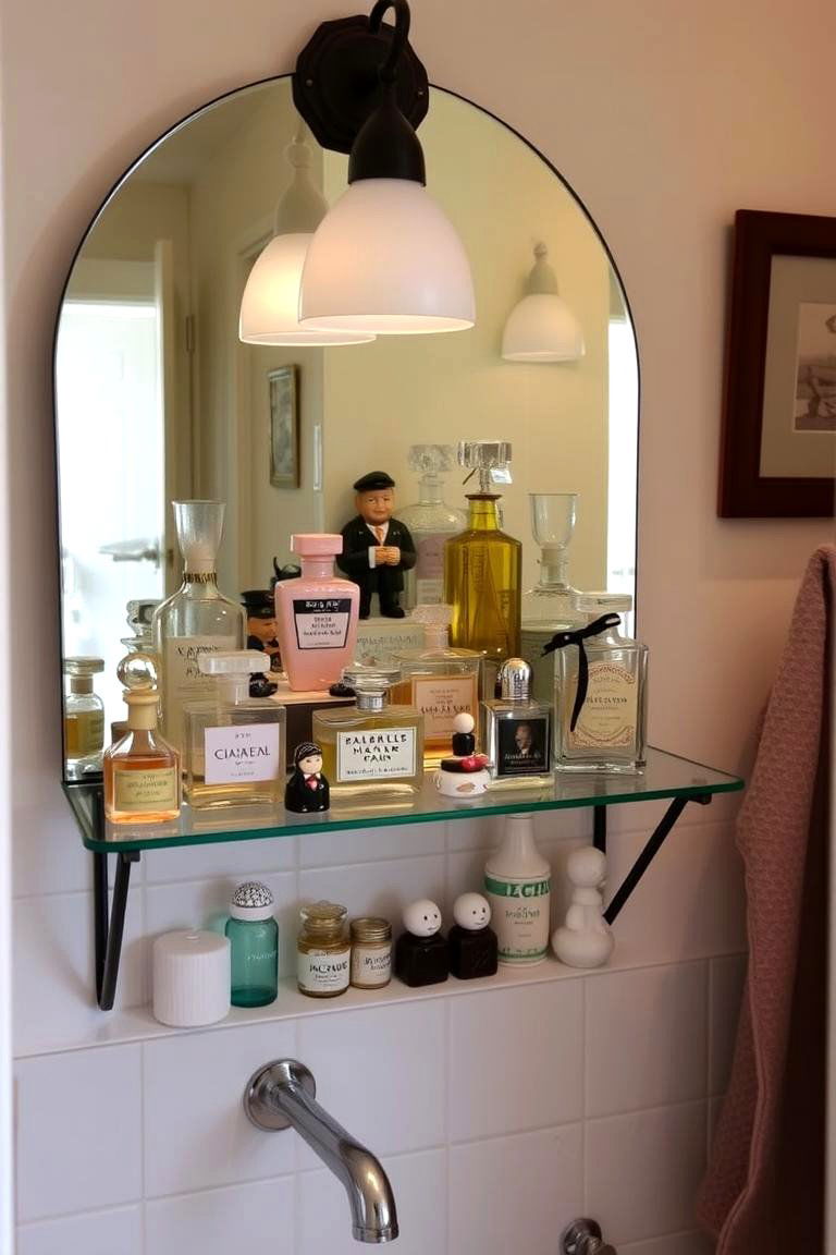 Eclectic Accessory Display - 24 Maximalist Bathroom Design Ideas