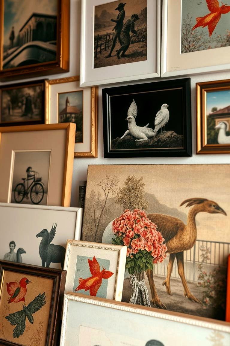 Eclectic Art Displays - 24 Cottage Bedroom Ideas