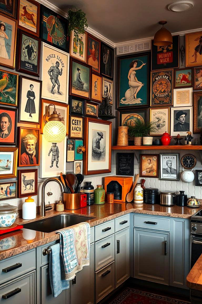 Eclectic Art and Accents - 24 Maximalist Kitchen Decor Ideas