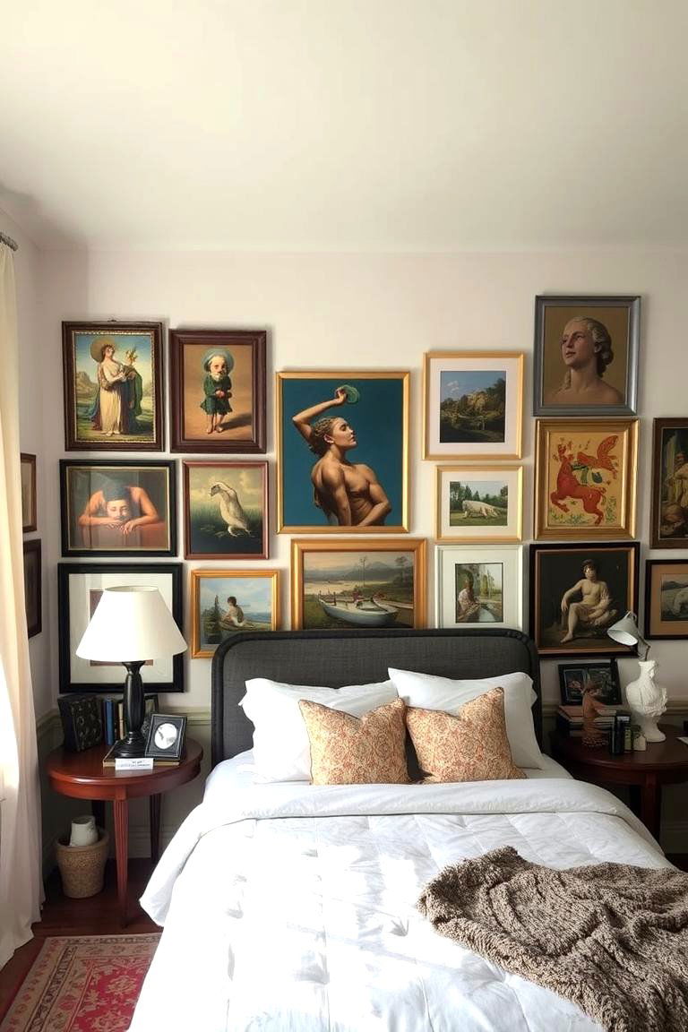 Eclectic Artwork Collections - 24 Eclectic Bedroom Ideas