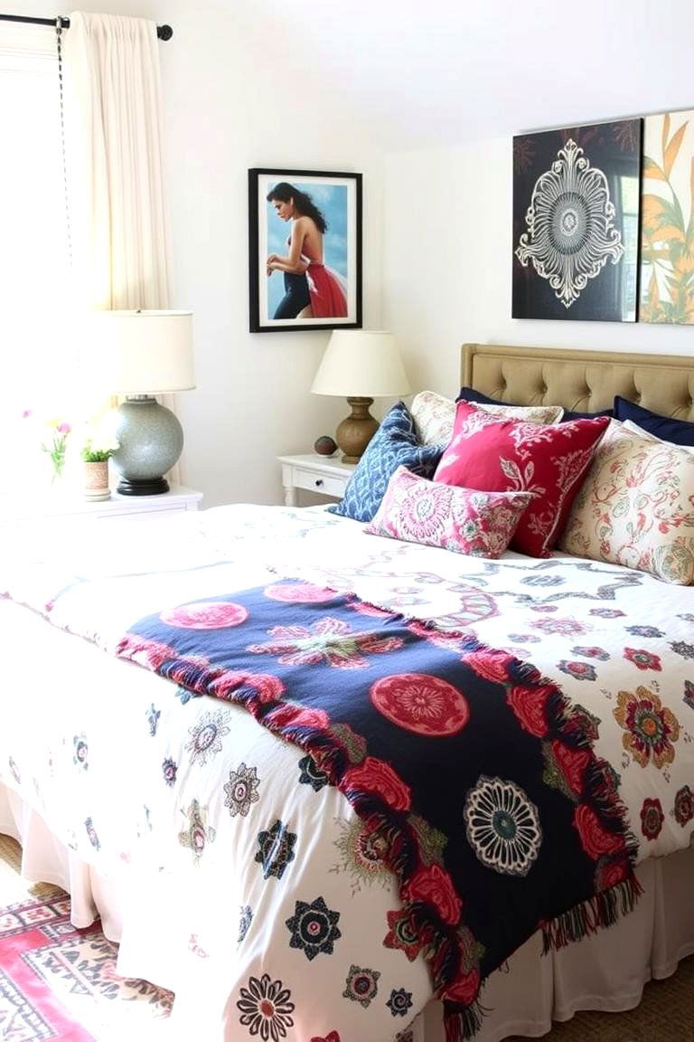 Eclectic Bedding Mix - 24 Eclectic Bedroom Ideas