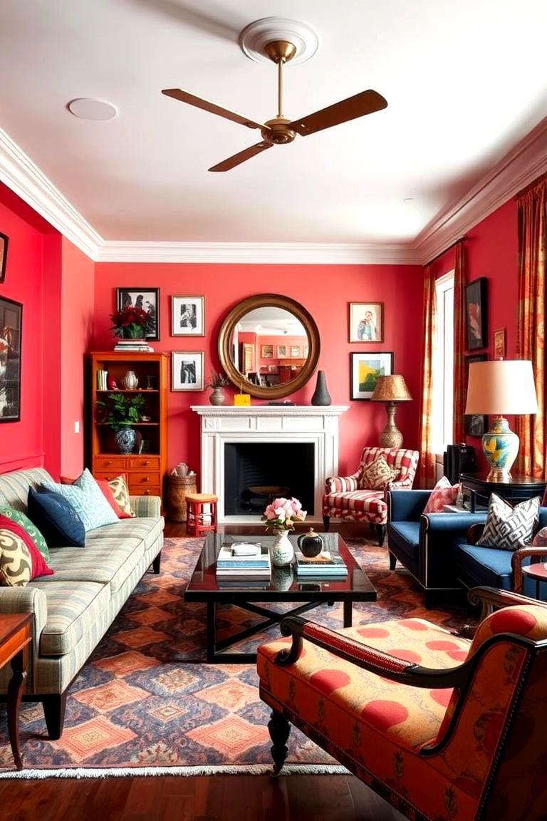 Eclectic Bold Color Mix - 24 Bedroom Ideas for Women
