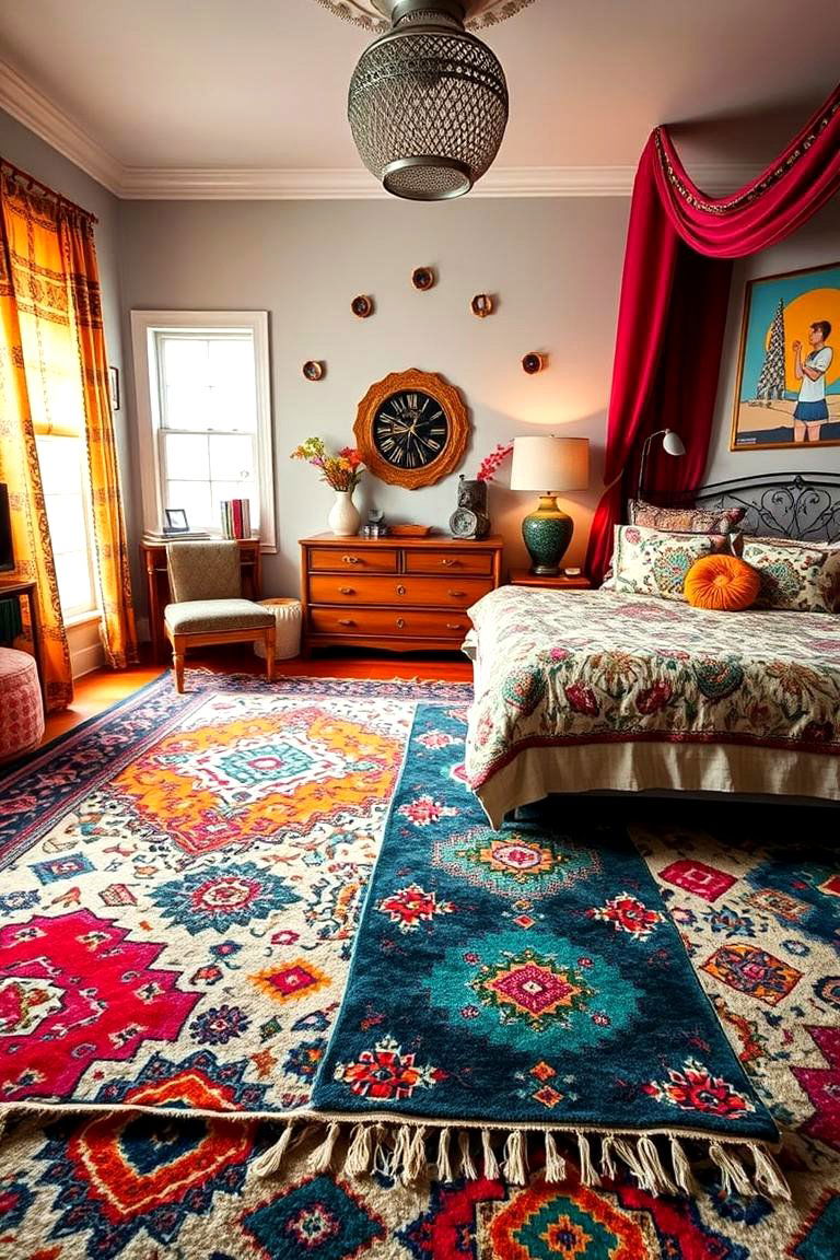 Eclectic Carpet Style - 24 Bedroom Carpet Ideas