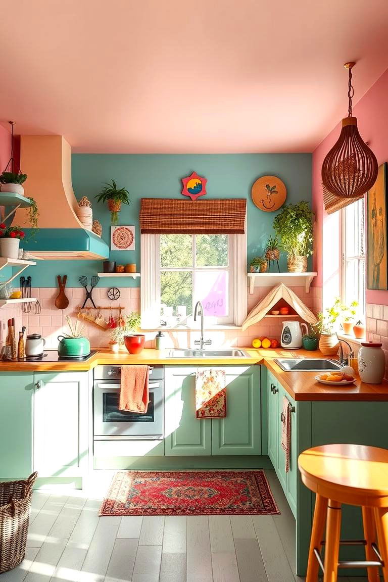 Eclectic Color Palette - 24 Boho Kitchen Ideas