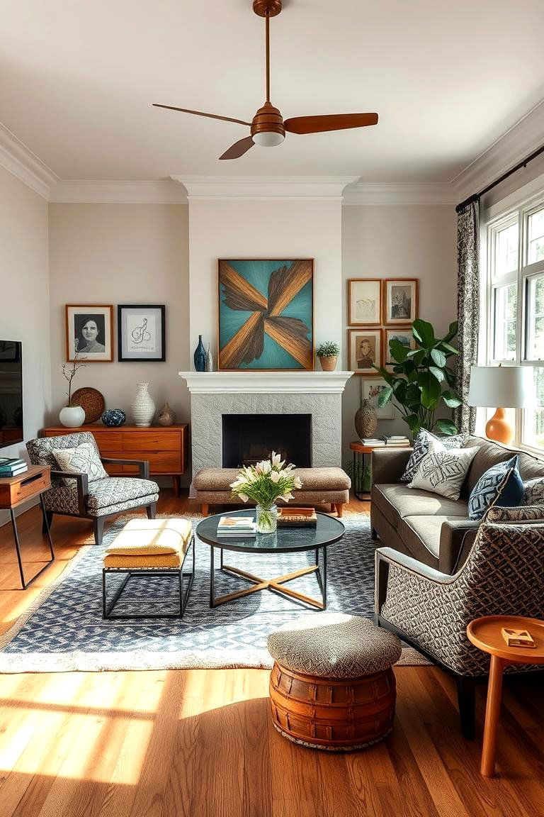 Eclectic Decor Balance - 24 Transitional Living Room Ideas