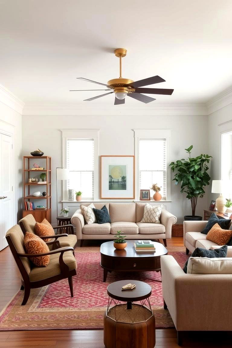 Eclectic Furniture Arrangements - 24 Colorful Living Room Ideas