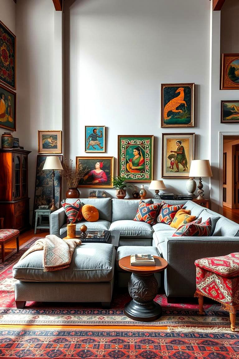 Eclectic Fusion - 24 Grey Couch Living Room Ideas