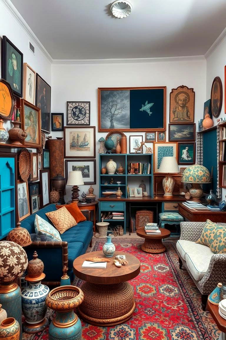 Eclectic Fusion Diverse Blue and Grey Inspirations - 24 Blue and Grey Living Room Ideas