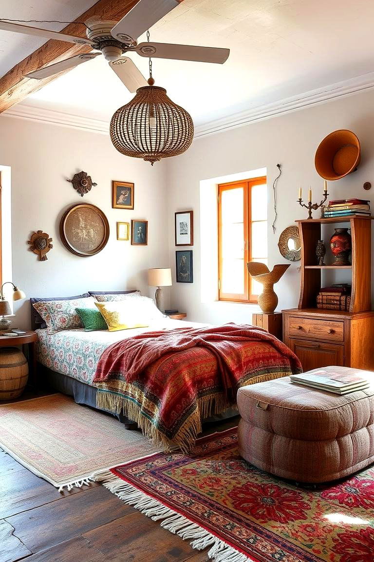 Eclectic Limewash Elements - 24 Limewash Bedroom Ideas
