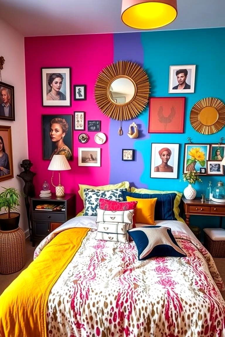 Eclectic Mix Bold and Unique Decor - 24 Bedroom Interior Design Ideas