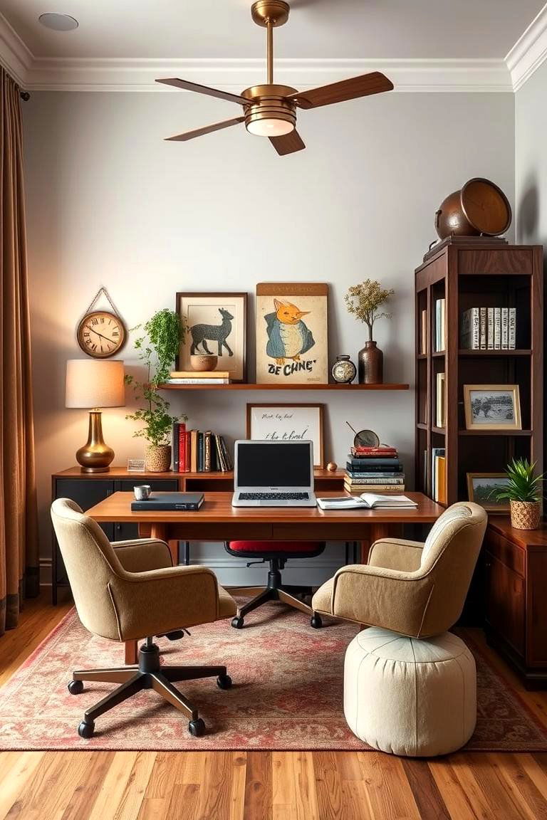 Eclectic Mix Design - 24 Home Office Background Ideas