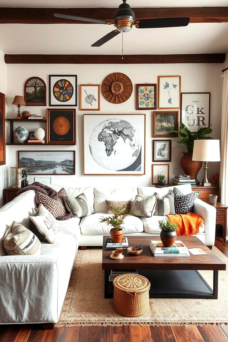 Eclectic Mix Design - 24 White Couch Living Room Ideas
