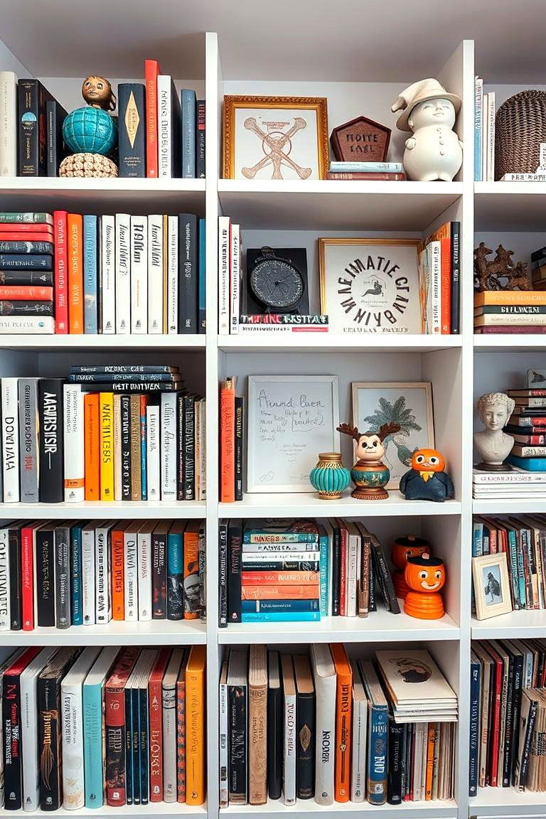 Eclectic Mix and Match - 24 Bookshelf Decor Ideas