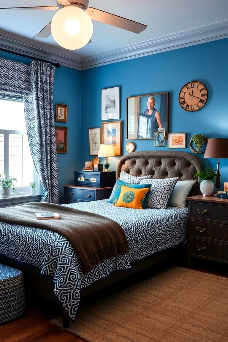 Eclectic Mix of Modernity - 24 Blue and Grey Bedroom Ideas