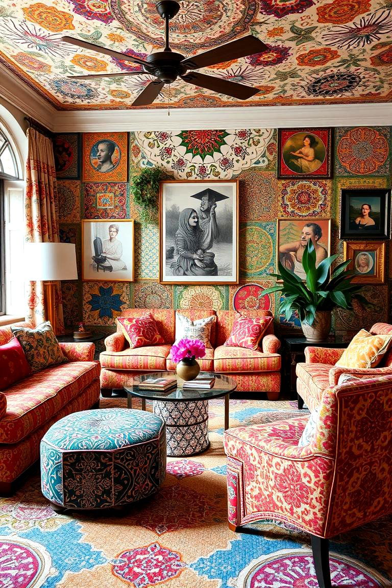 Eclectic Mix of Patterns - 24 Magnolia Living Room Ideas