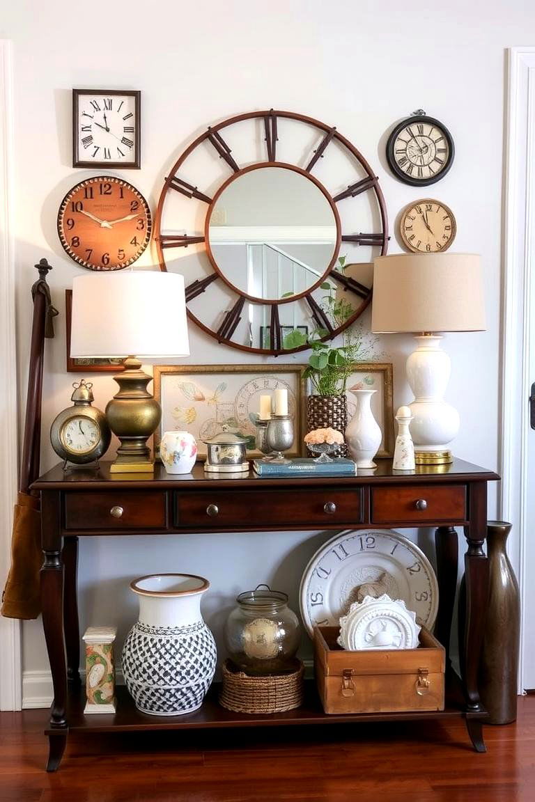 Eclectic Mix of Styles - 24 entryway table decor ideas