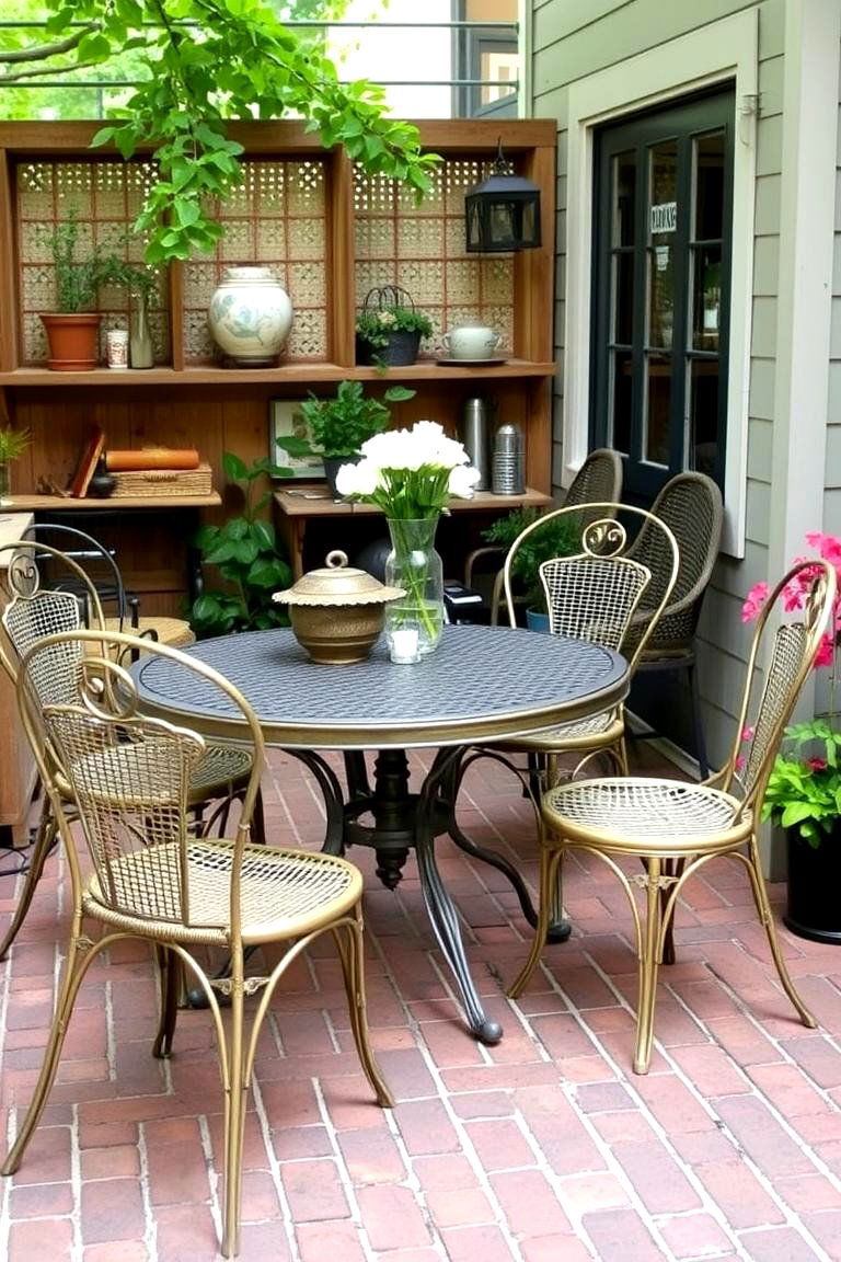 Eclectic Mix of Vintage Outdoor Furniture - 24 Outdoor Dining Area Ideas