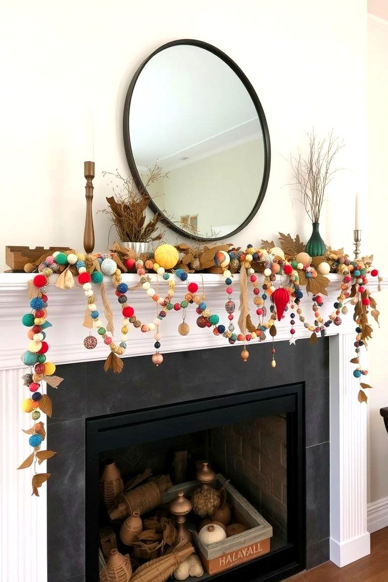 Eclectic Mixed Media Garland - 24 Mantel Garland Ideas