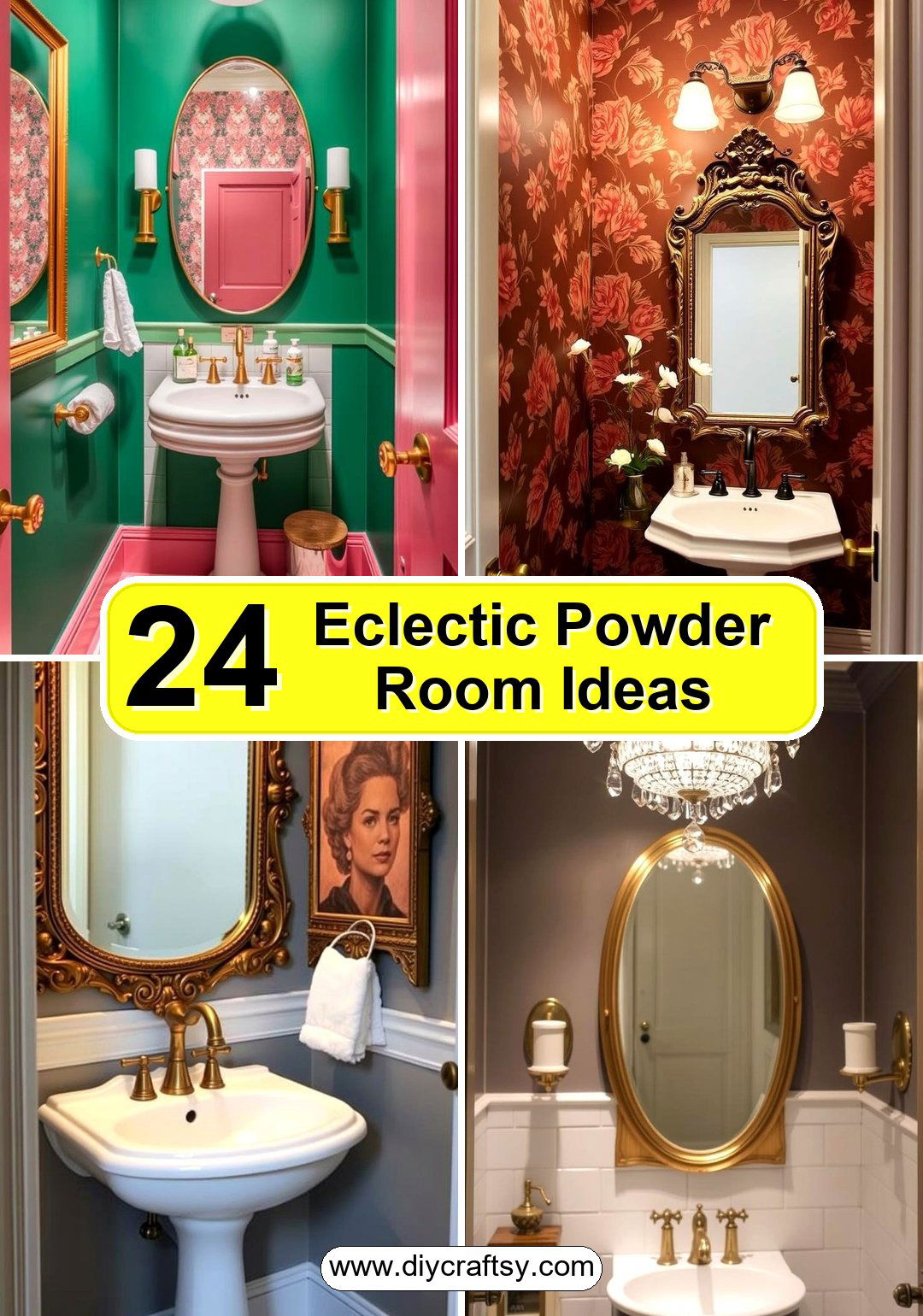 Eclectic Powder Room Ideas