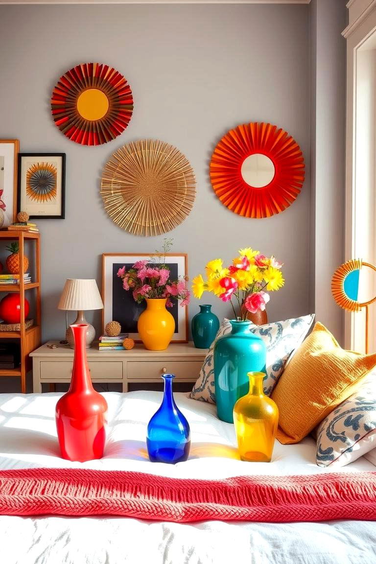 Eclectic Rainbow Decor - 24 Rainbow Bedroom Ideas