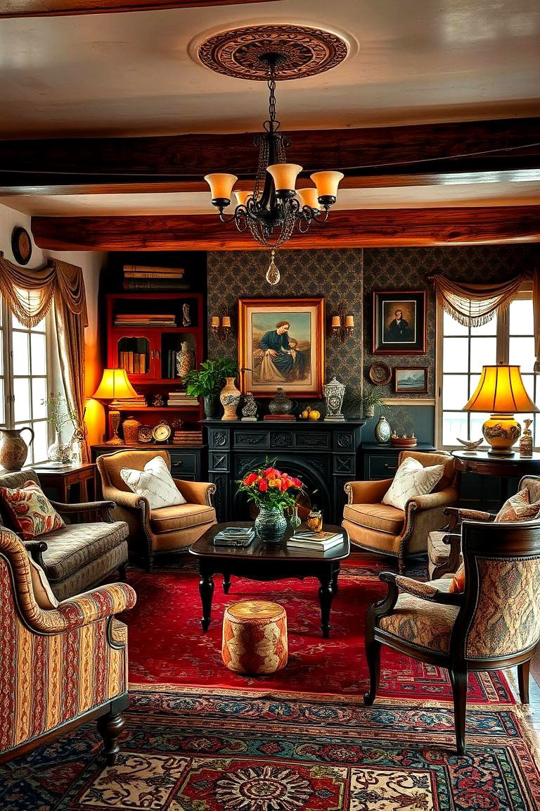 Eclectic Vintage Charm - 24 Gypsy Bohemian Living Room Ideas