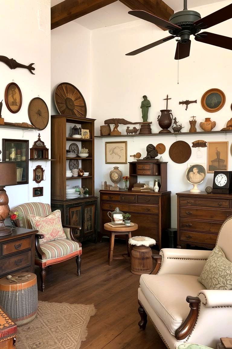 Eclectic Vintage Furnishings - 24 Bohemian Maximalist Decor Ideas