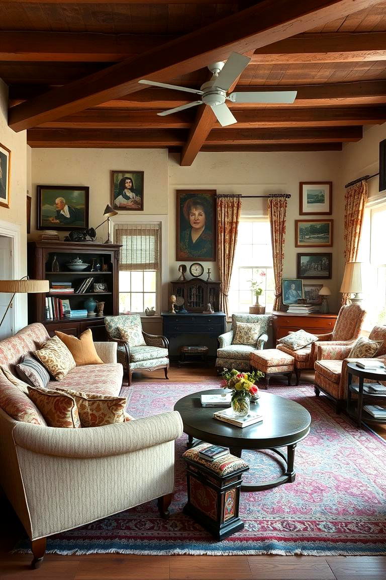 Eclectic Vintage Mix - 24 Vintage Living Room Ideas