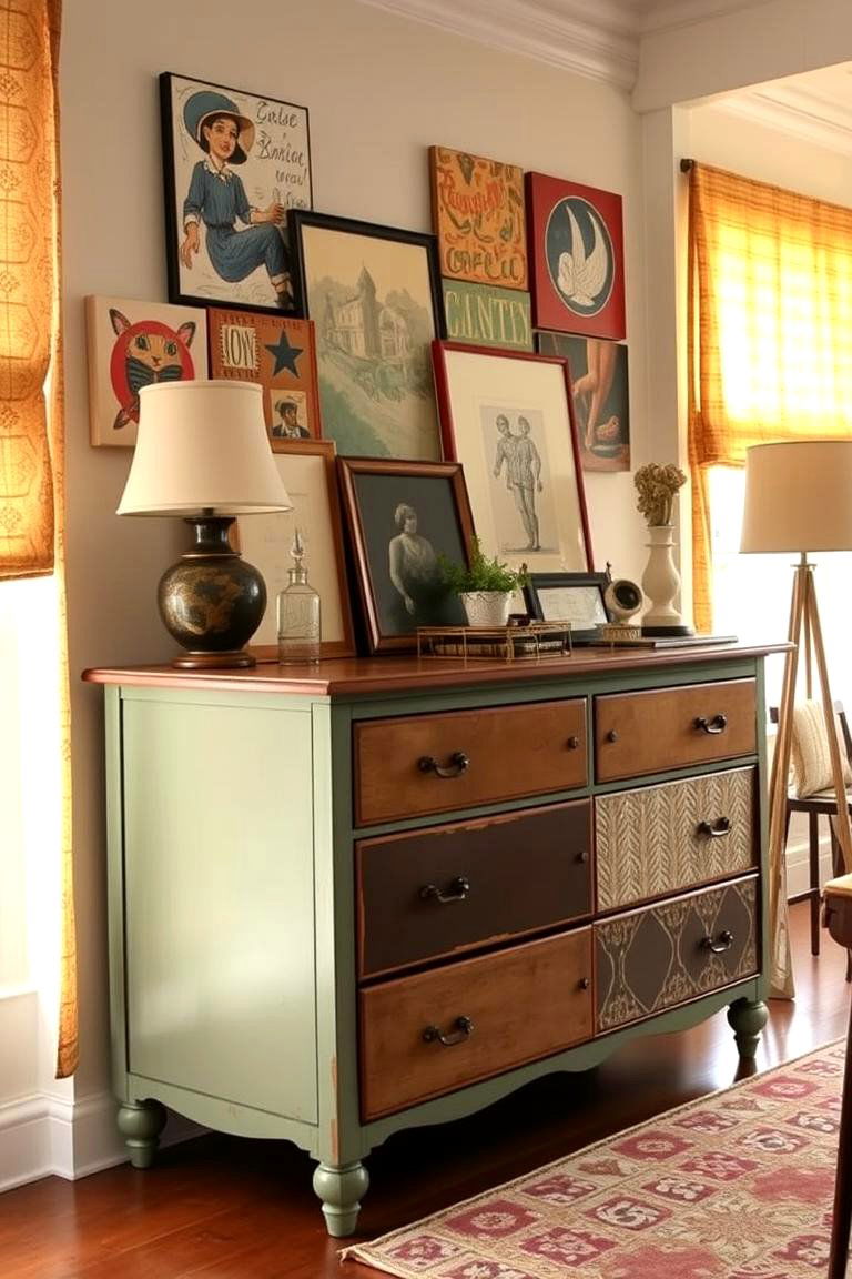 Eclectic Vintage with Modern Treasures - 24 Dresser Decor Ideas