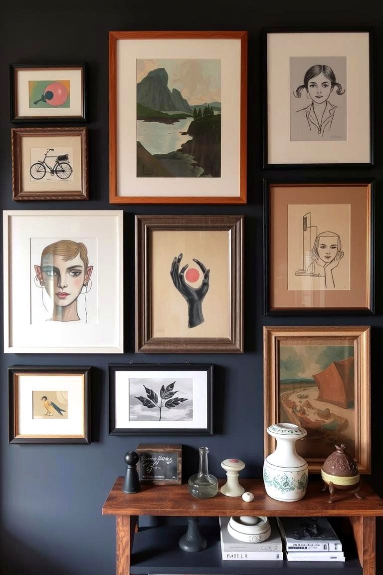 Eclectic Wall Art Gallery - 24 Eclectic Interior Design Ideas