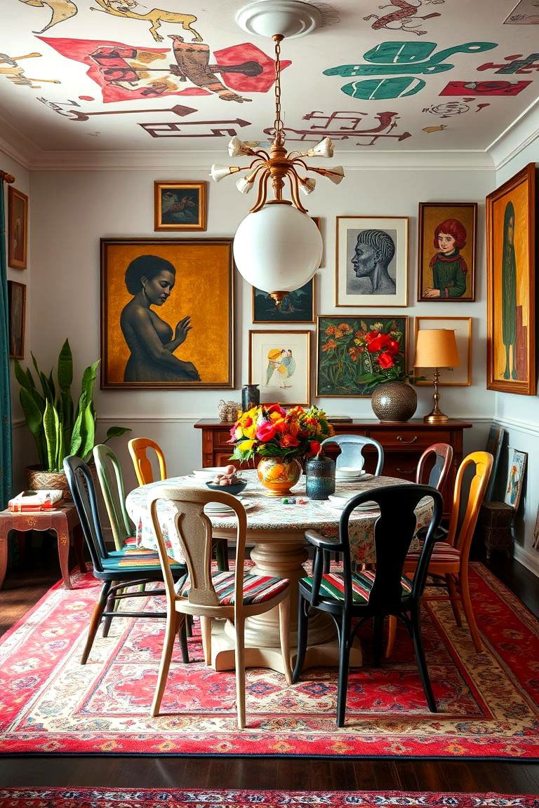 Eclectic and Colorful Mix - 24 Casual Dining Room Ideas