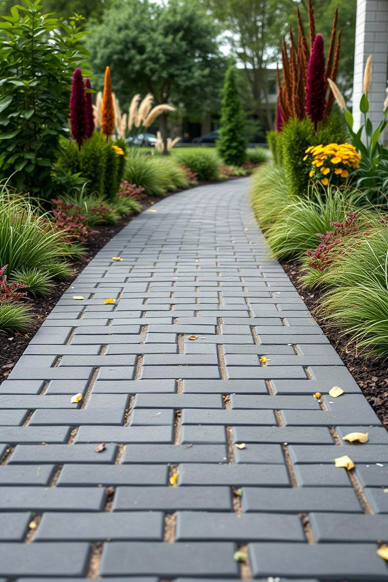Eco Chic Black Brick Walkway - 24 Black Brick Walkway Ideas