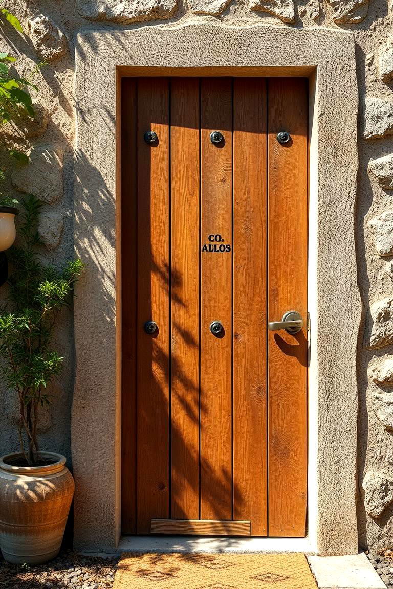 Eco Chic Design with Natural Elements - 24 Brown Front Door Ideas