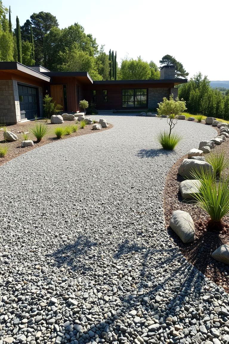 Eco Chic Gravel Driveway - 24 Gravel Driveway Ideas
