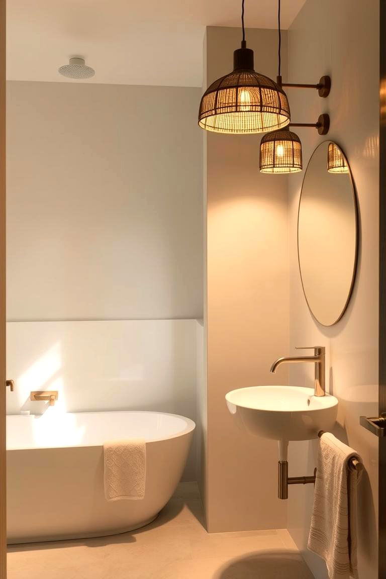 Eco Chic Lighting - 24 Earthy Bathroom Ideas