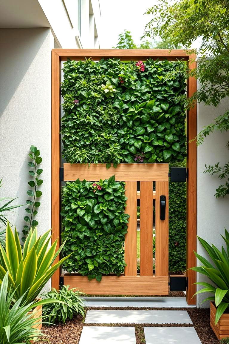 Eco Chic Living Wall Gate - 24 garden gate ideas