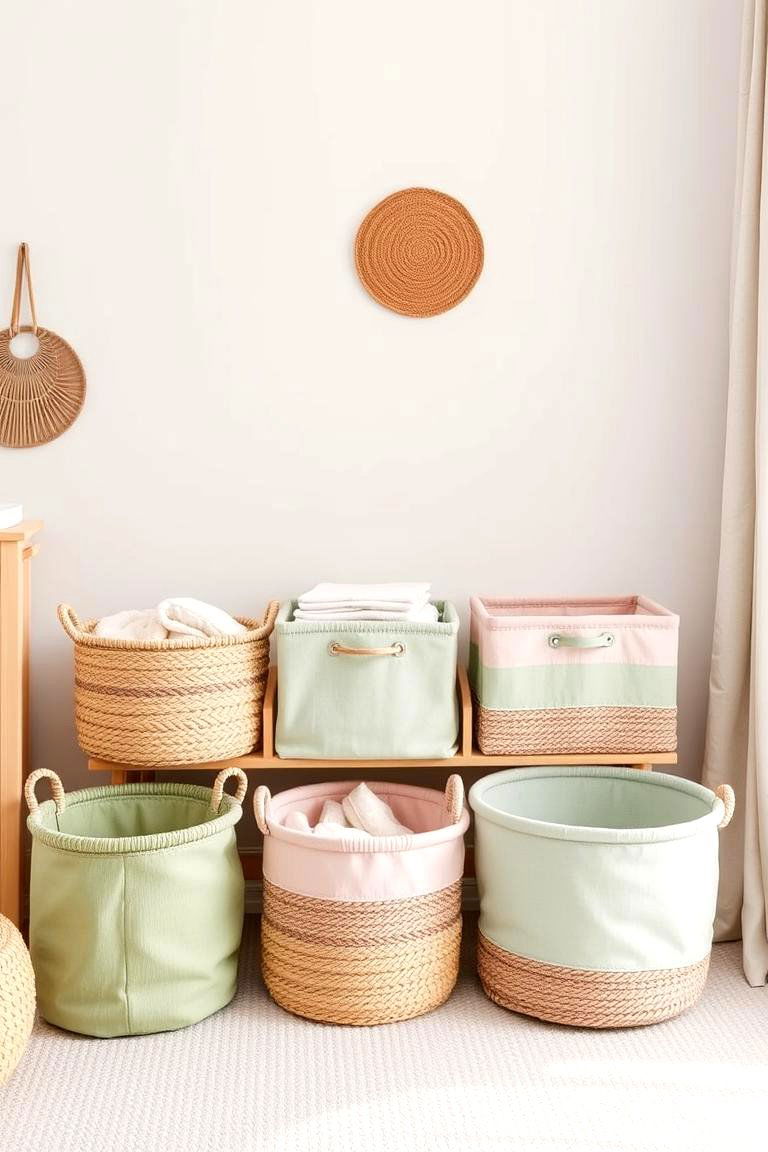 Eco Chic Storage Solutions - 24 Pink and Green Nursery Ideas