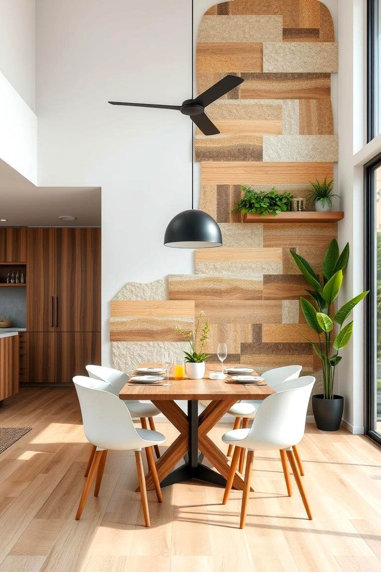 Eco Friendly Accent Wall - 24 Dining Room Accent Wall Ideas