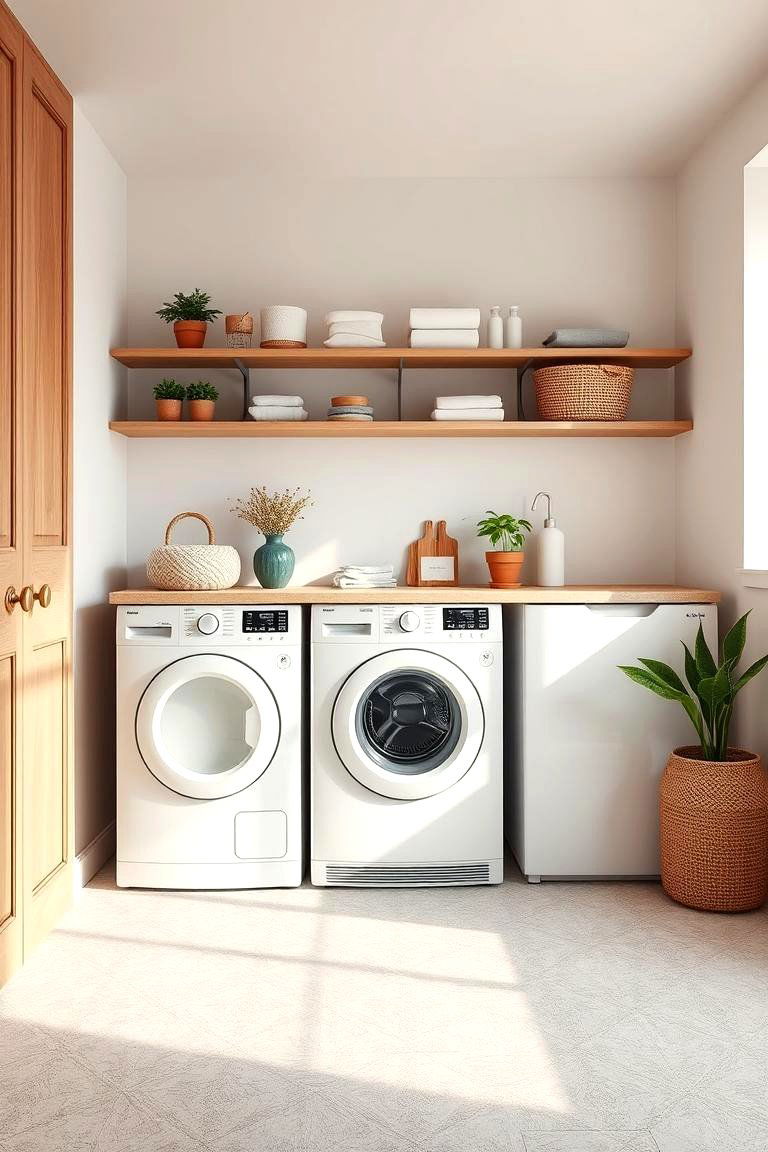 Eco Friendly Appliance Setups - 24 Stackable Laundry Room Ideas
