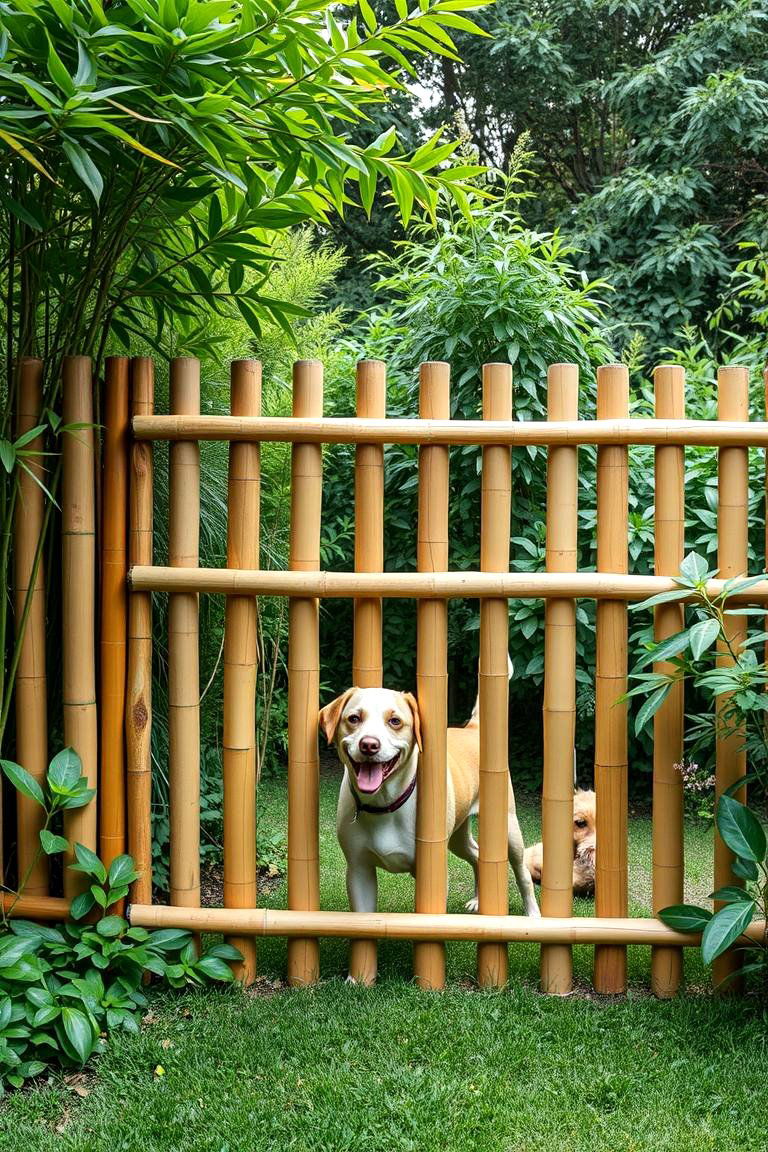 Eco Friendly Bamboo Dog Fence - 24 Dog Fence Ideas