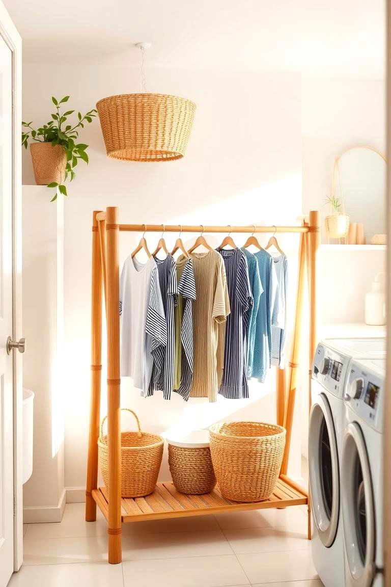 Eco Friendly Bamboo Drying Rack - 24 Laundry Room Drying Rack Ideas