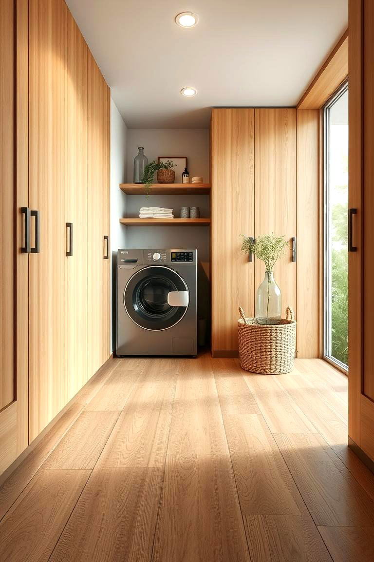 Eco Friendly Bamboo Flooring - 24 Laundry Room Floor Ideas