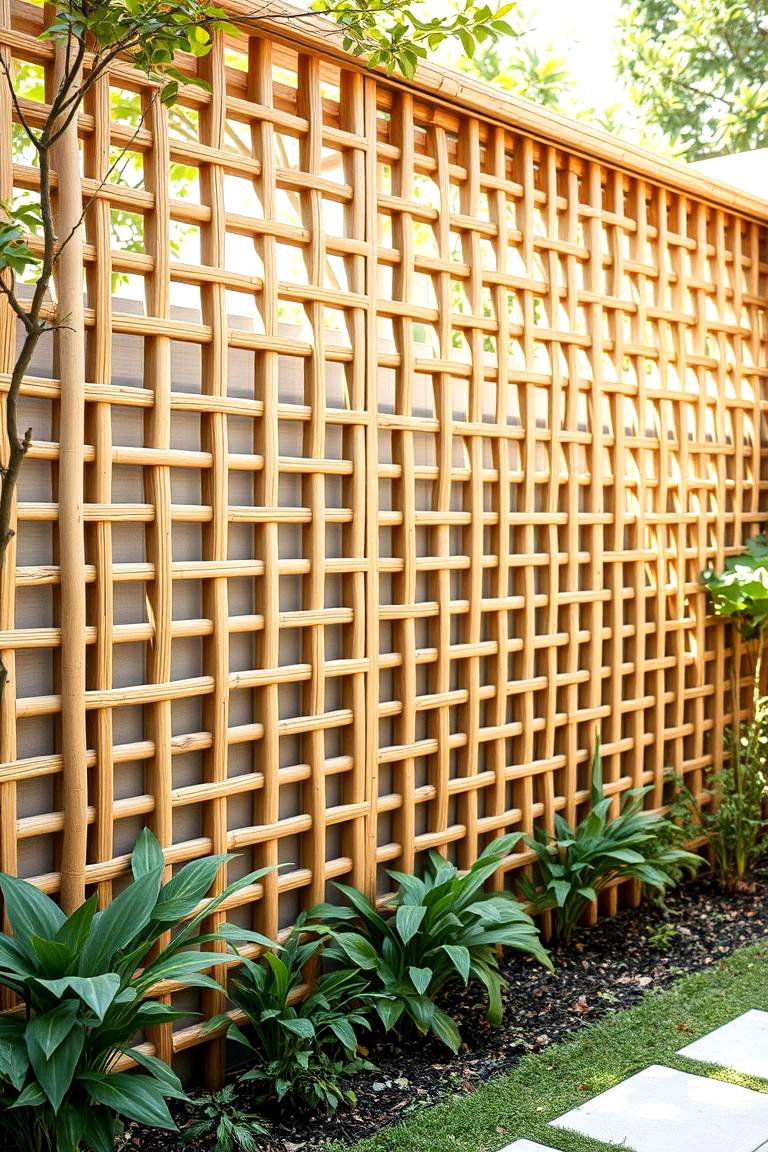 Eco Friendly Bamboo Lattice Fence - 24 Lattice Fence Ideas