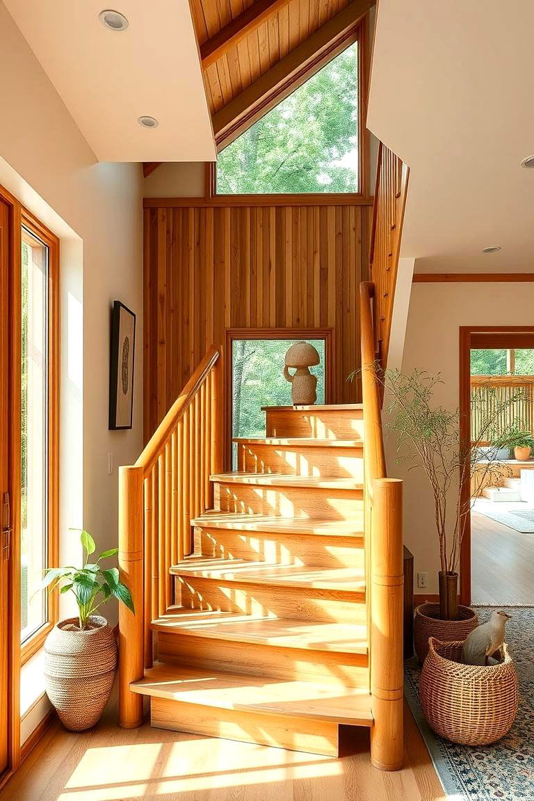 Eco Friendly Bamboo Railings - 24 Stair Railing Ideas