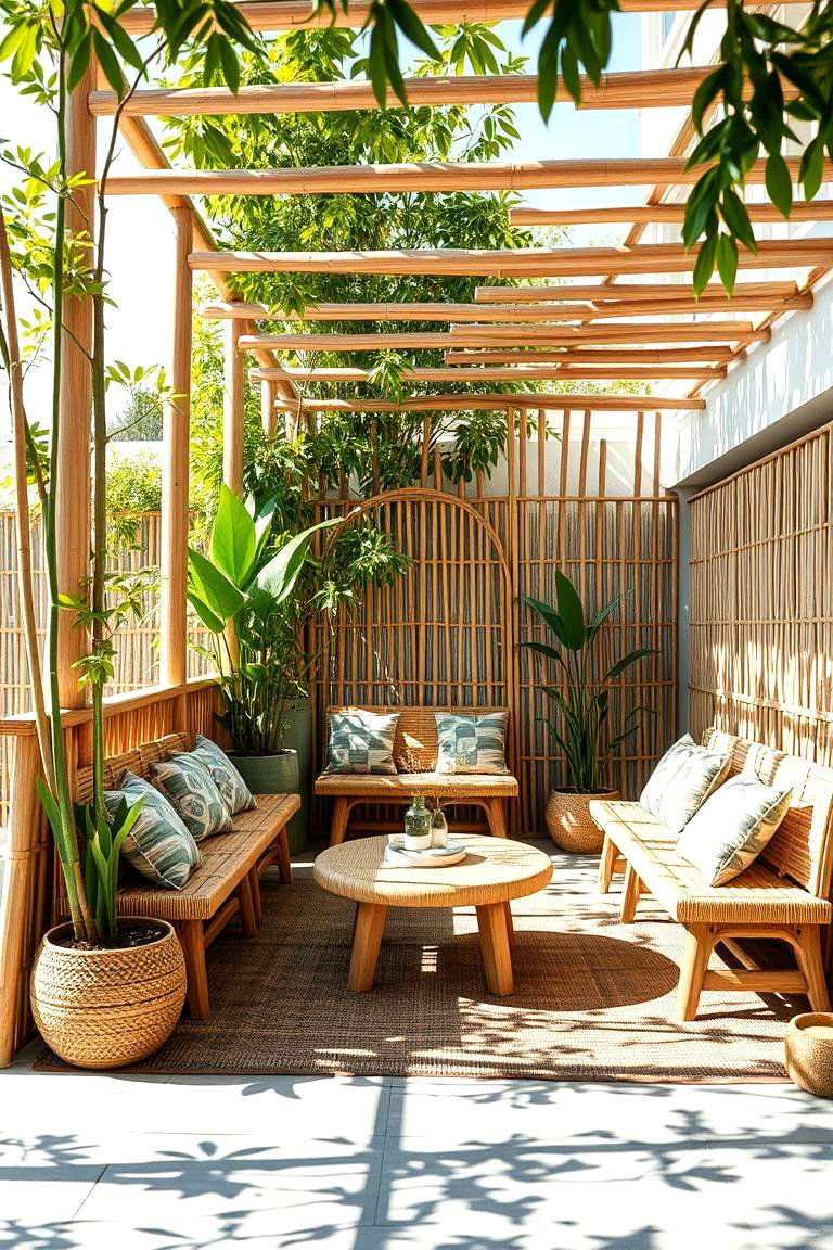 Eco Friendly Bamboo Seating - 24 Outdoor Seating Ideas